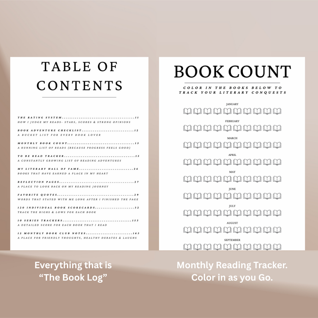 Book Log Reading Journal 120 Reviews – Hardcover Journal with 120 Review Pages | Track & Review Reads, Reading Progress & Club Notes