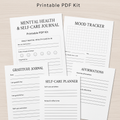 Mental Health & Self-Care Journal – Printable PDF Kit