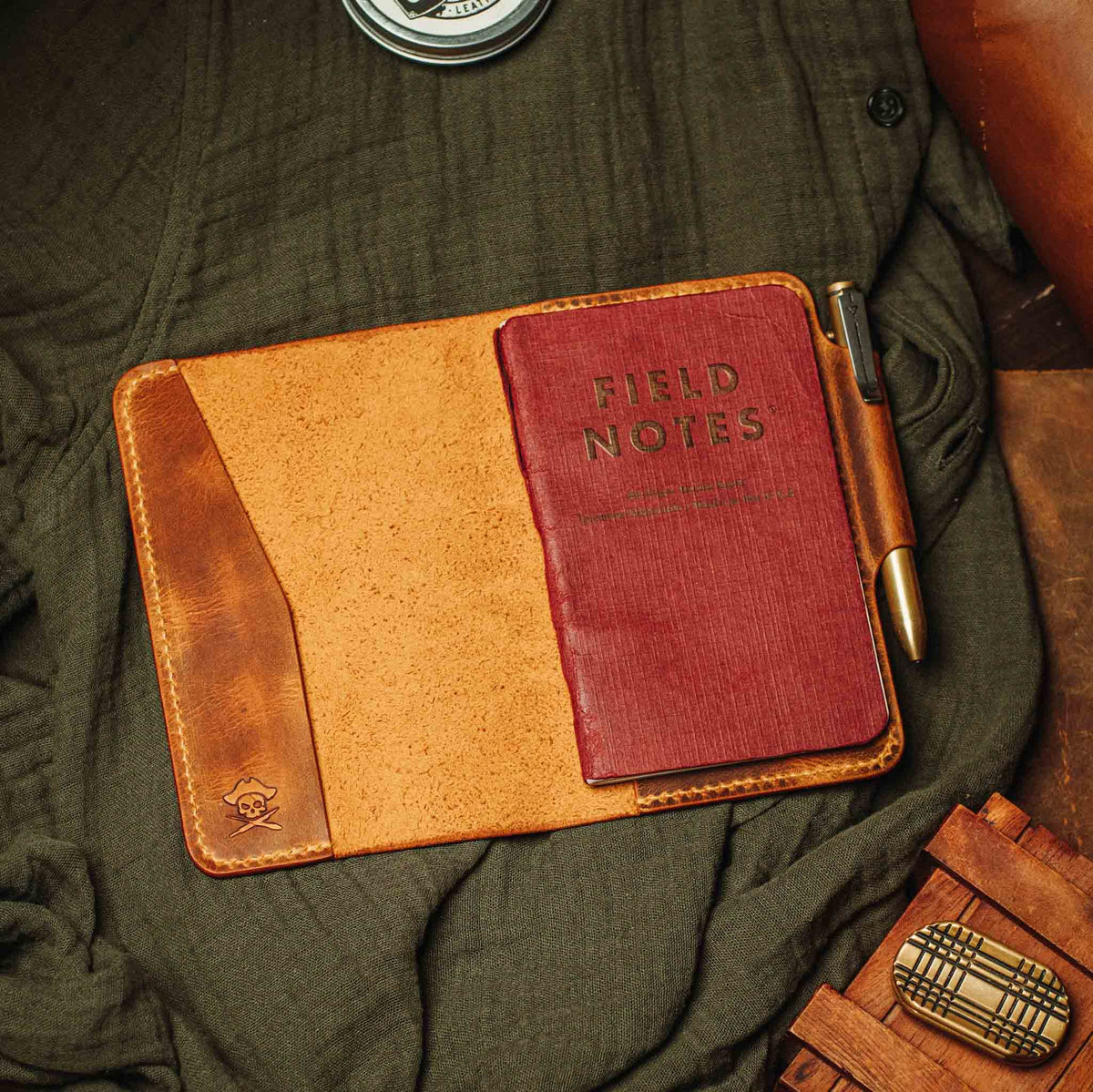Pirate Goods Navigator Field Notes Cover – Leather EDC Journal Holder