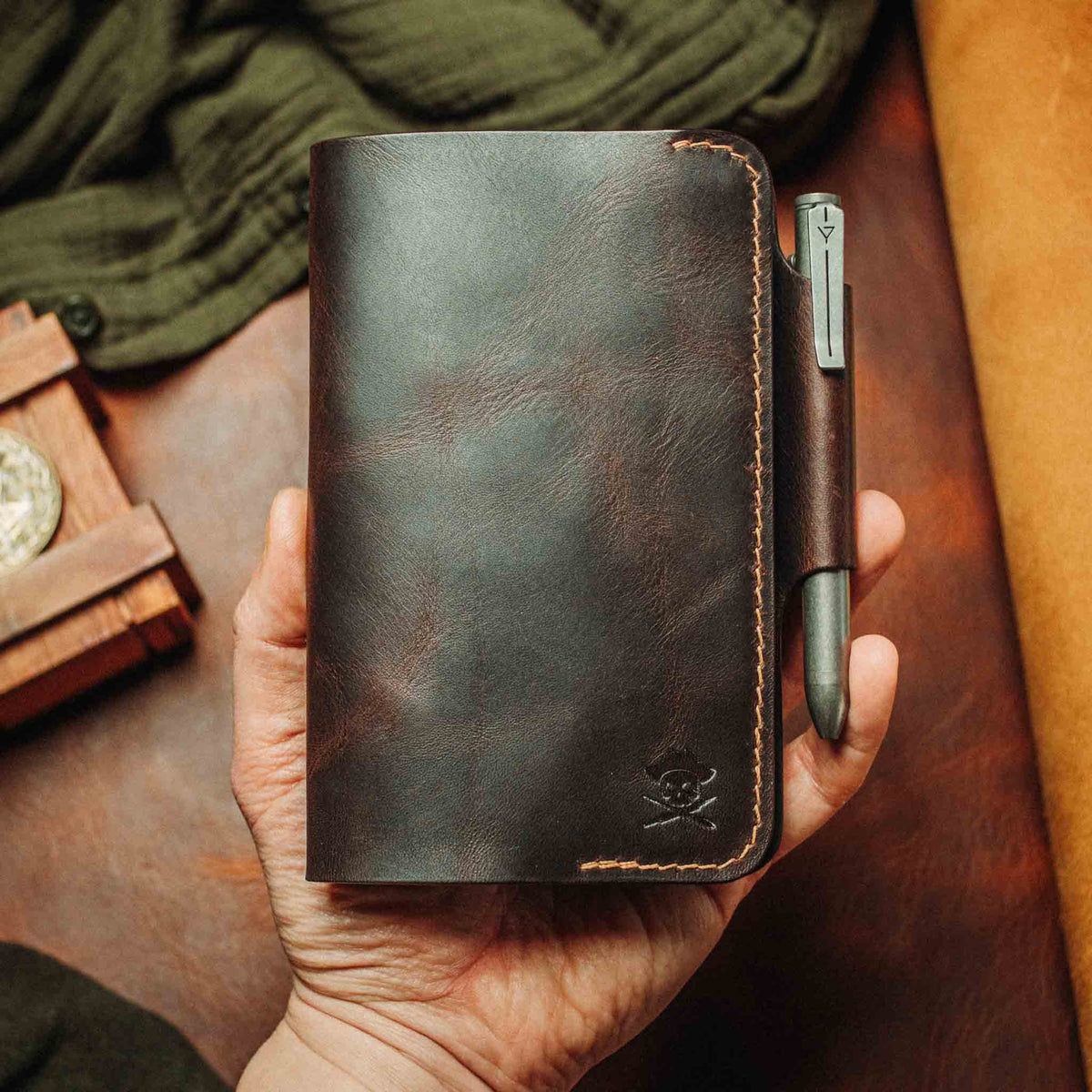 Pirate Goods Navigator Field Notes Cover – Leather EDC Journal Holder