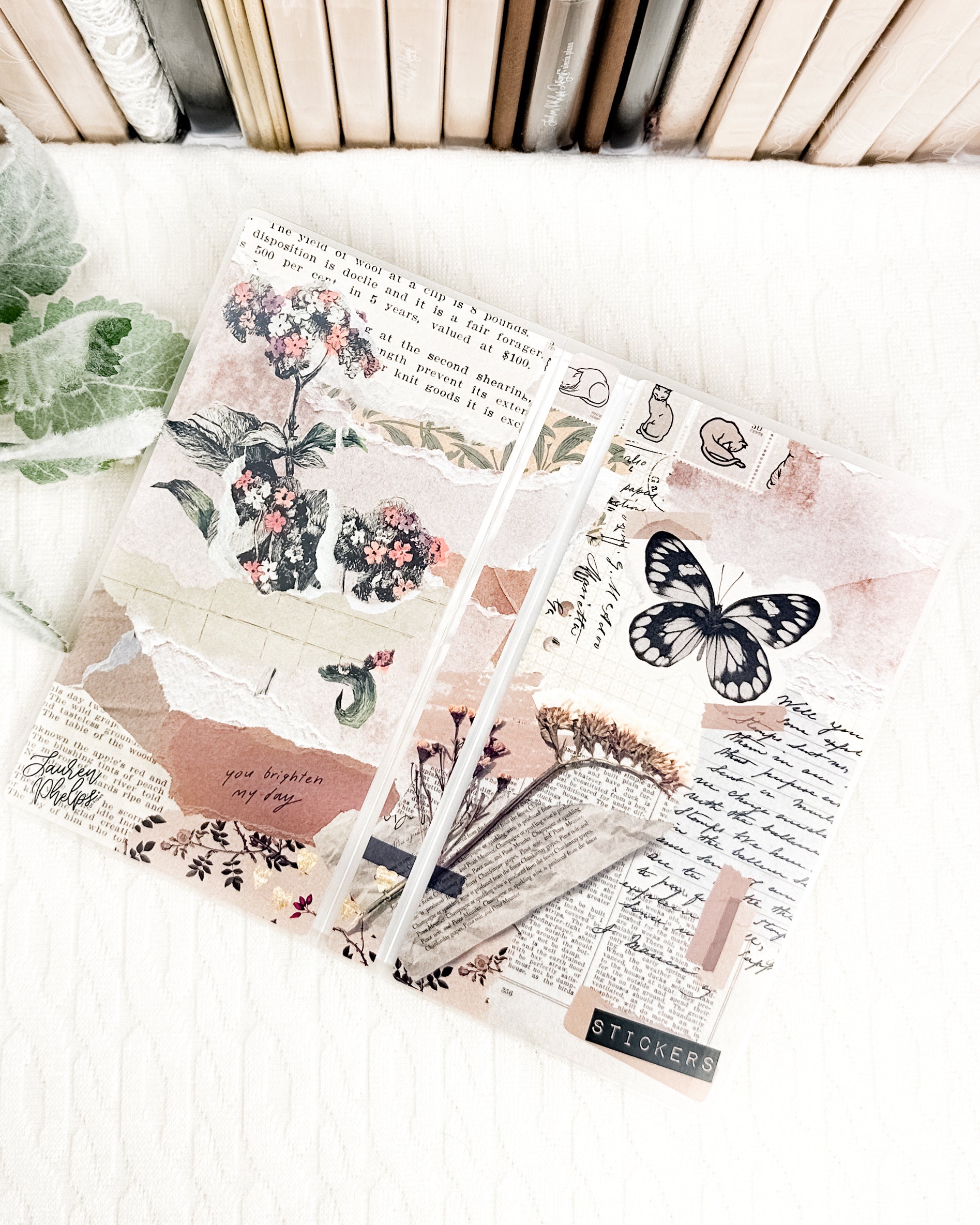 Butterfly Junk Journal Sticker Storage Album