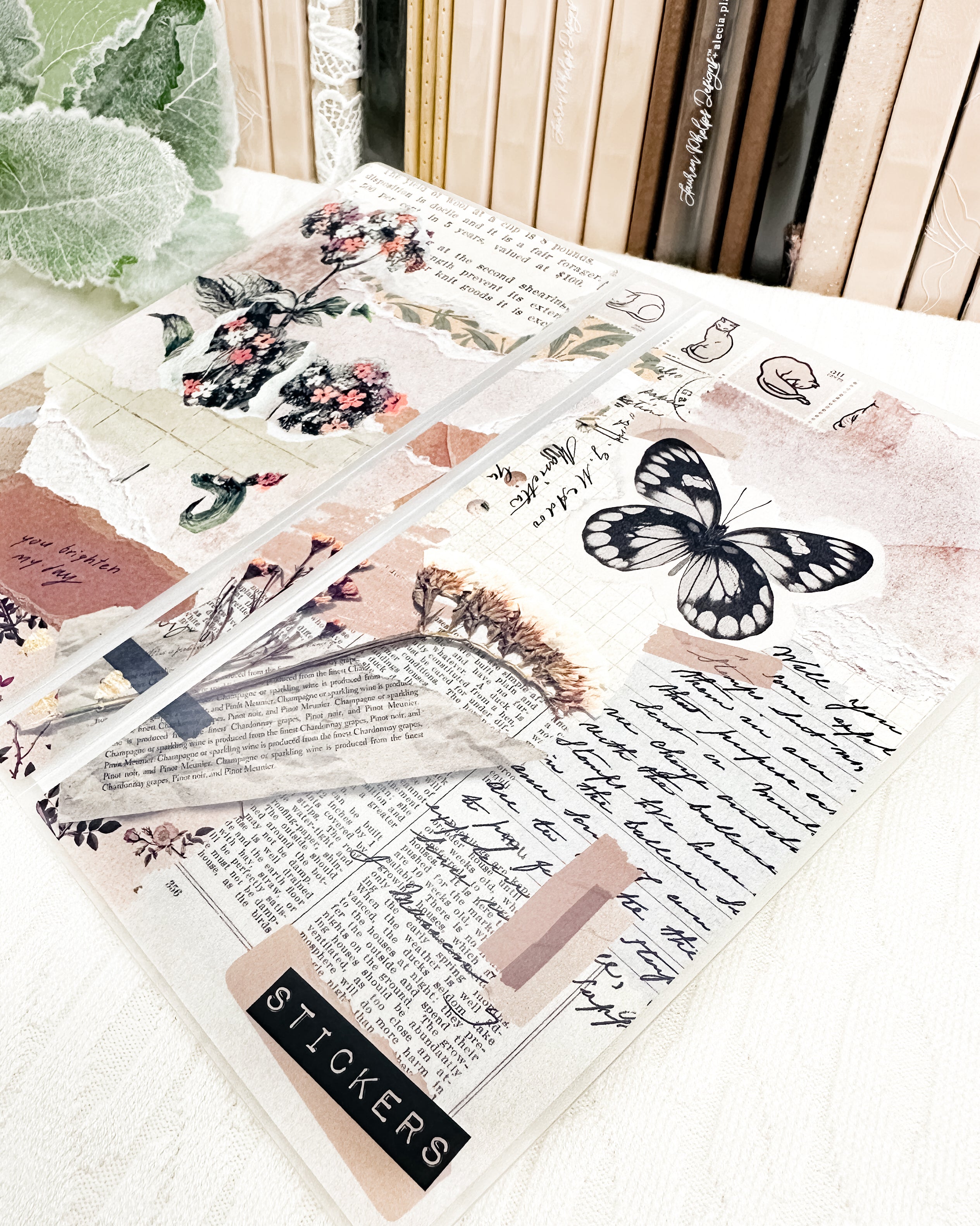 Butterfly Junk Journal Sticker Storage Album