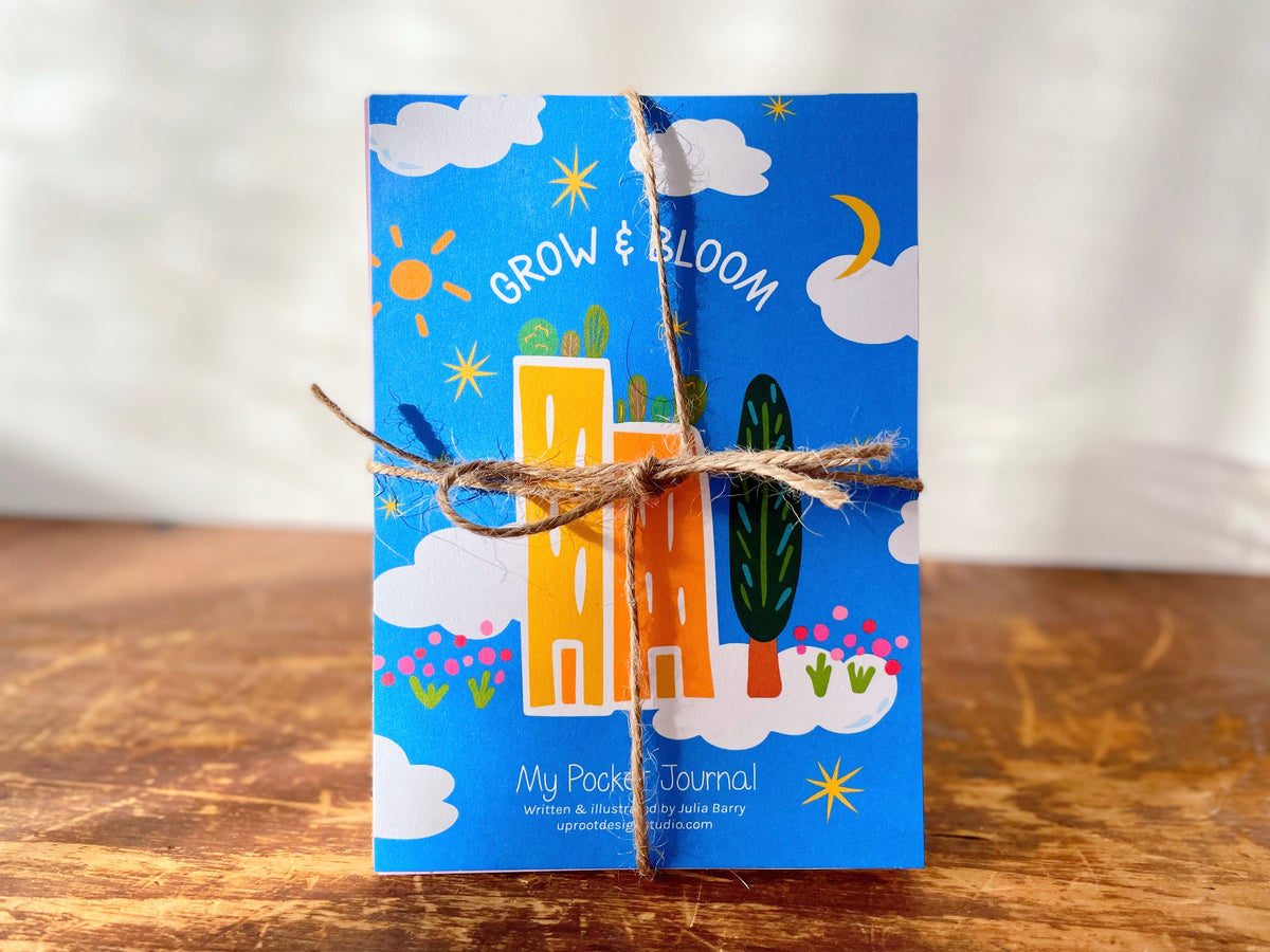 "Mindful Moments" Pocket Eco-Journal with Prompts, Coloring Pages & Reflections (Grow & Bloom)