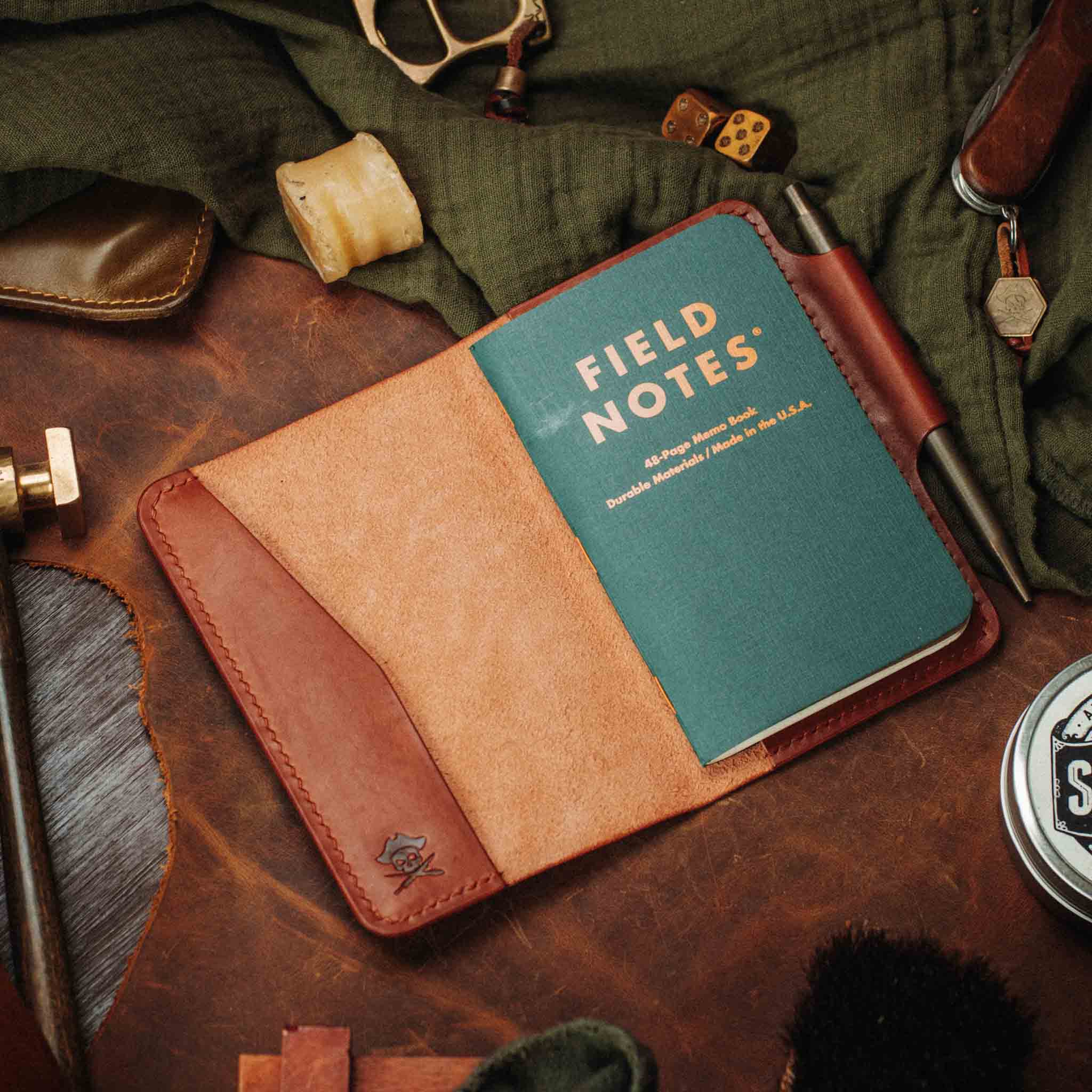 Pirate Goods Navigator Field Notes Cover – Leather EDC Journal Holder