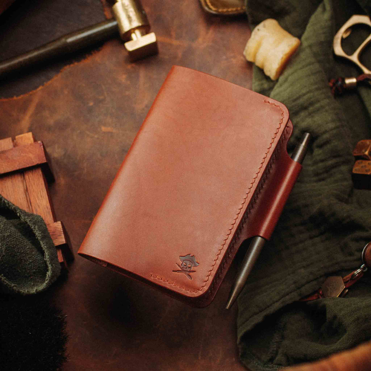 Pirate Goods Navigator Field Notes Cover – Leather EDC Journal Holder